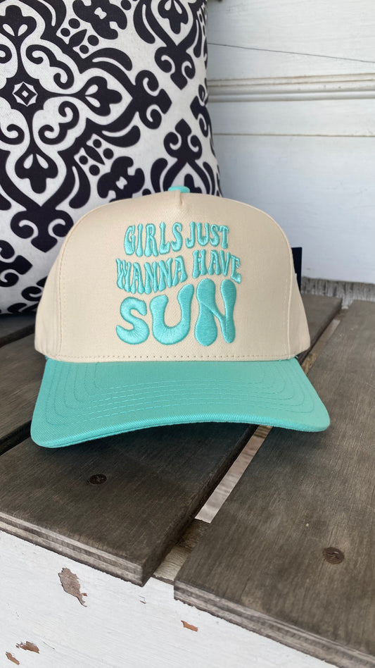Girls Just Wanna Have Sun Cap