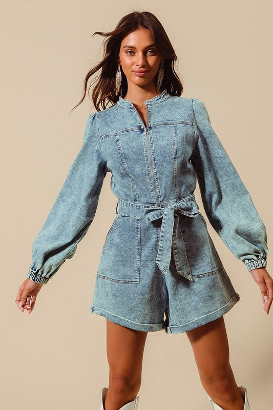 Sadie Denim Romper