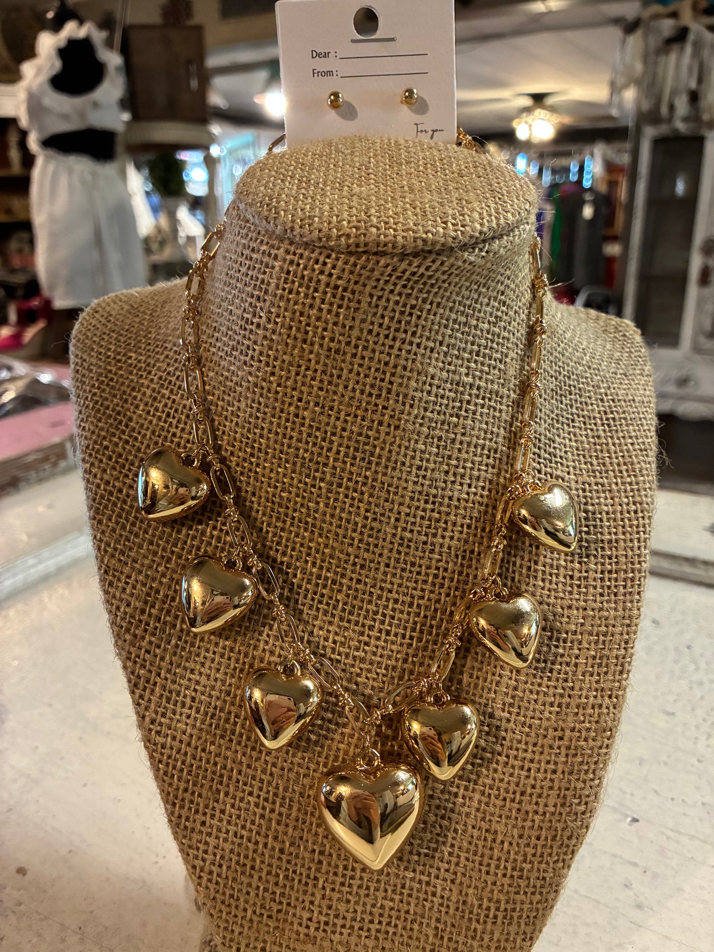 Chunky Lovers Necklace and Earring Set