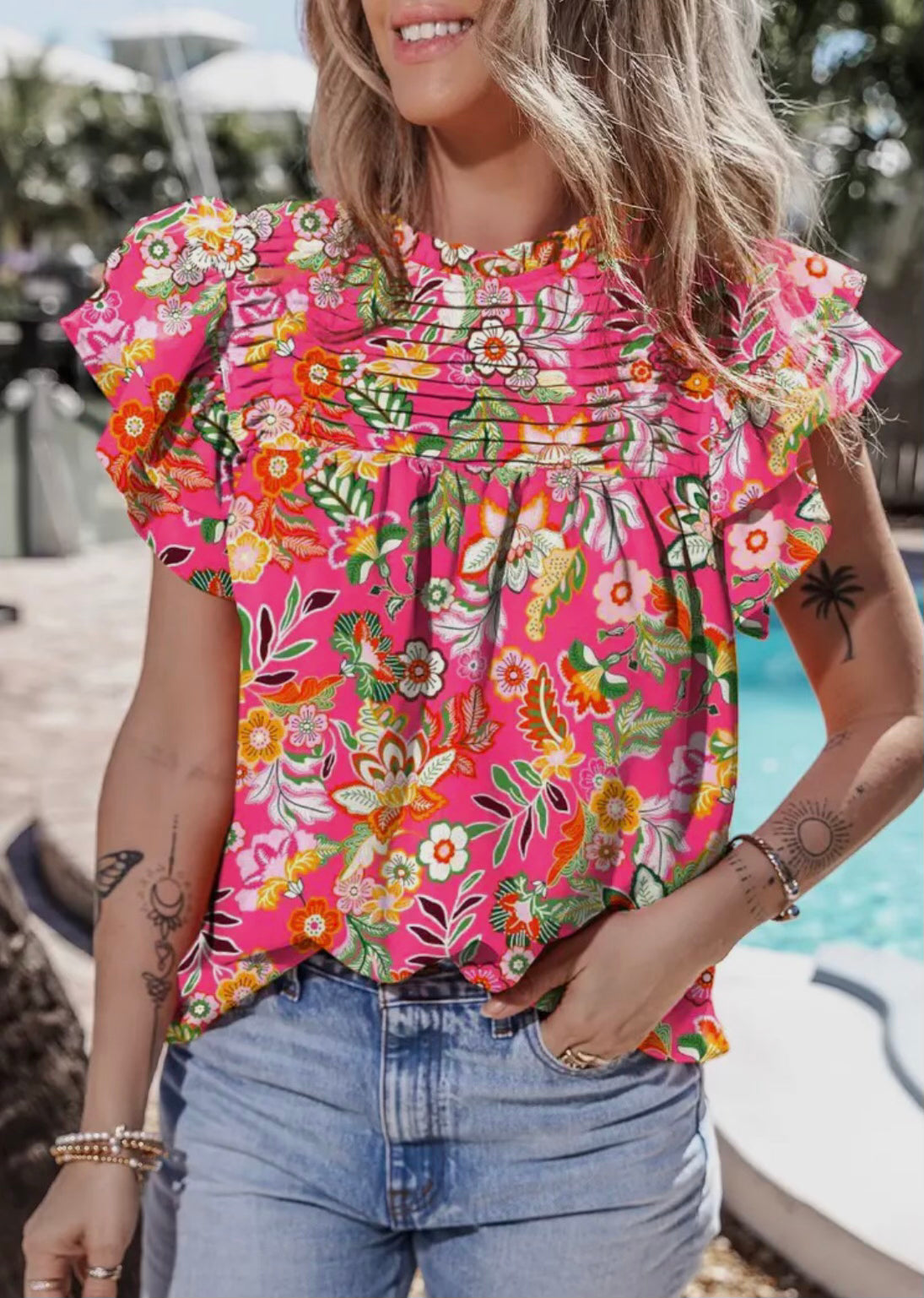 Annabelle’s Ruffle Floral Top