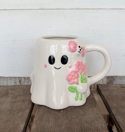 Sweet Floral Ghost Mug