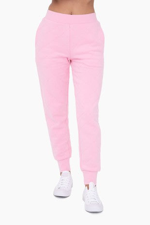 Quilted High Waisted Joggers