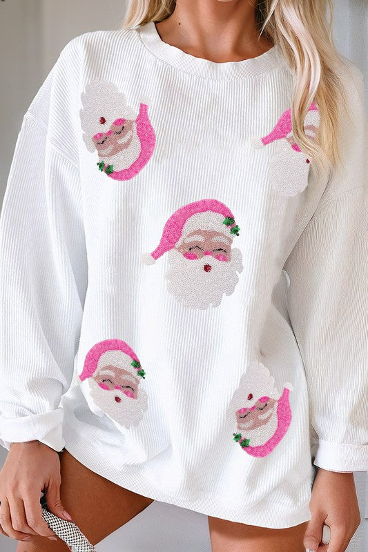 Pink Santa Sweatshirt