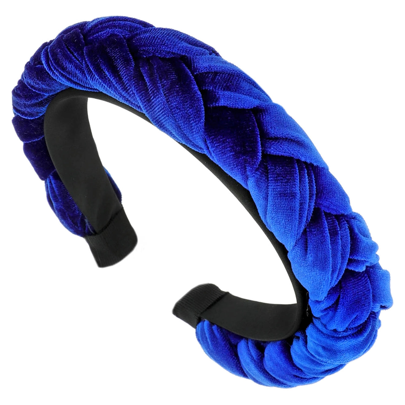 Braided Blue Velvet Headband