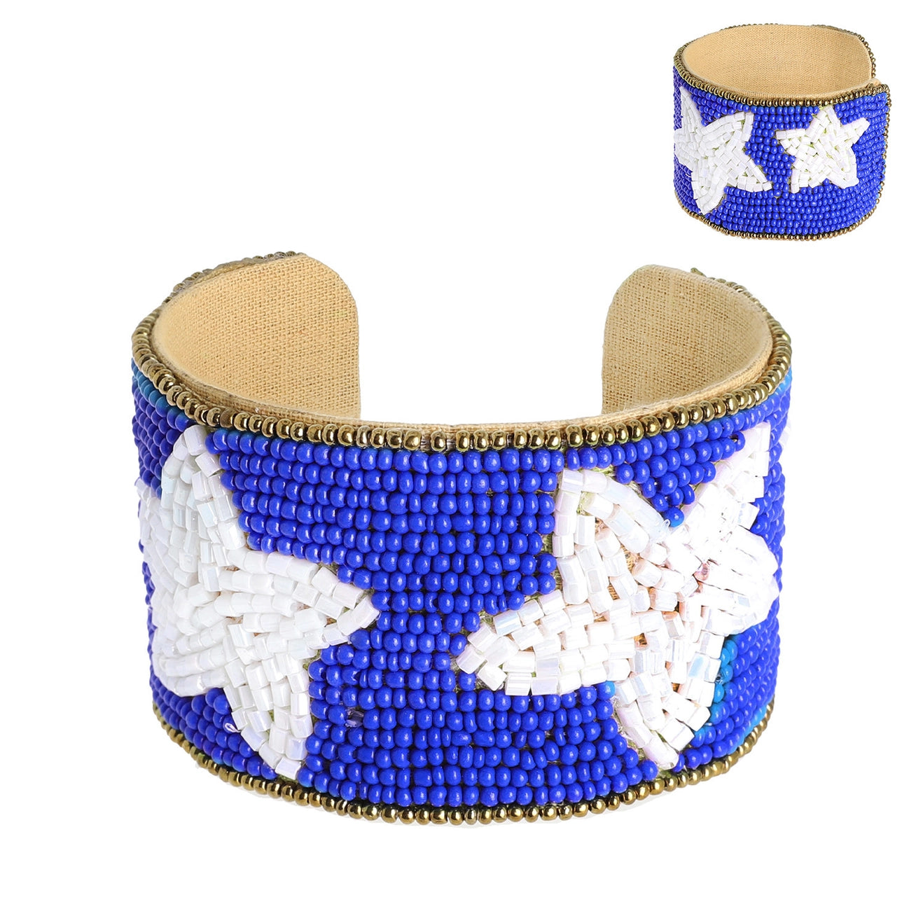 Star Beaded Cuff Bracelet