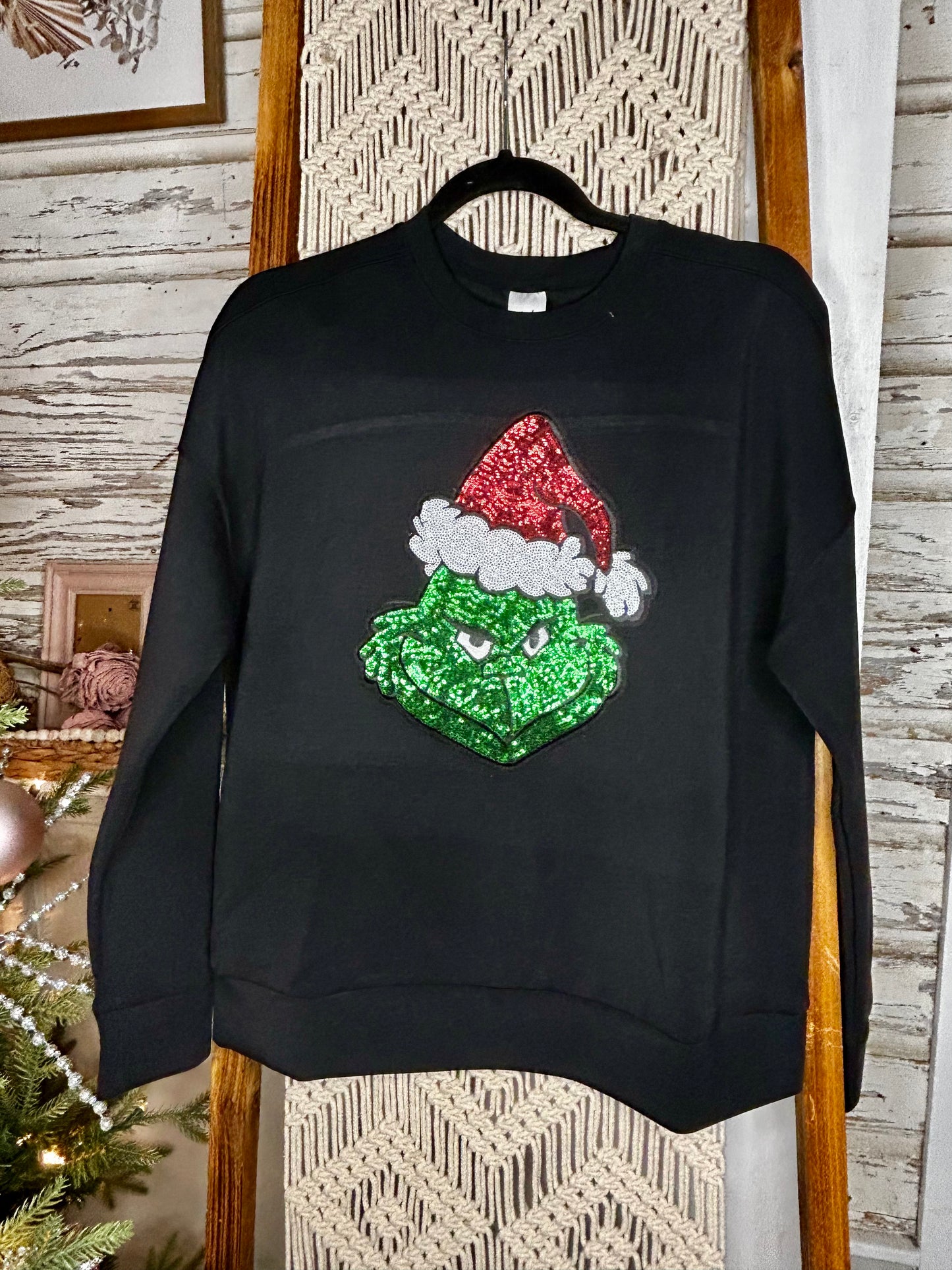 Sequin Grinch Sweatshirt