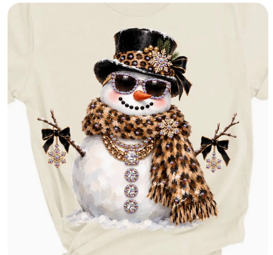 Snowman Rhinestone tee