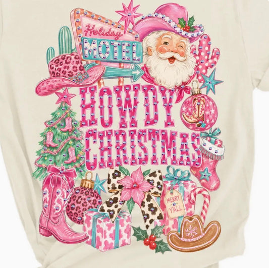 Howdy Christmas Rhinestone tee