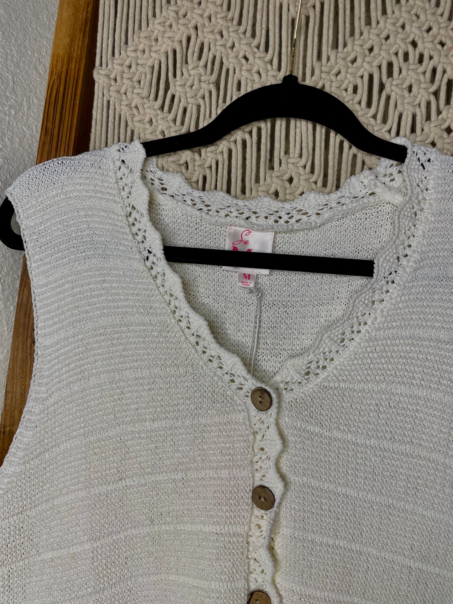 Lacey Knitted Sweater Vest