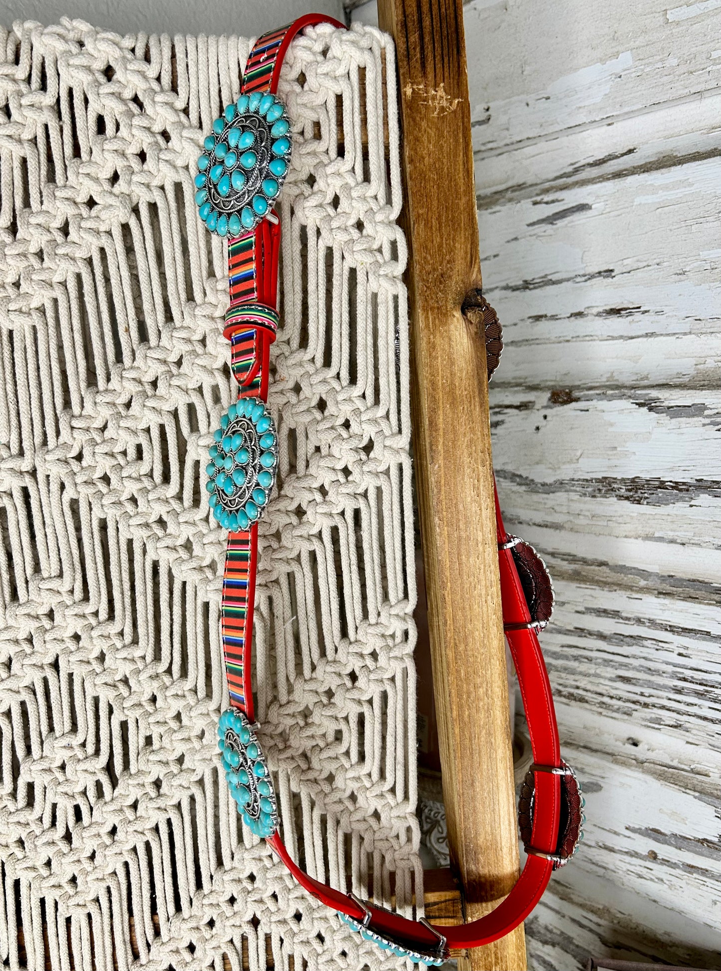 Turquoise Bloom Concho Belt