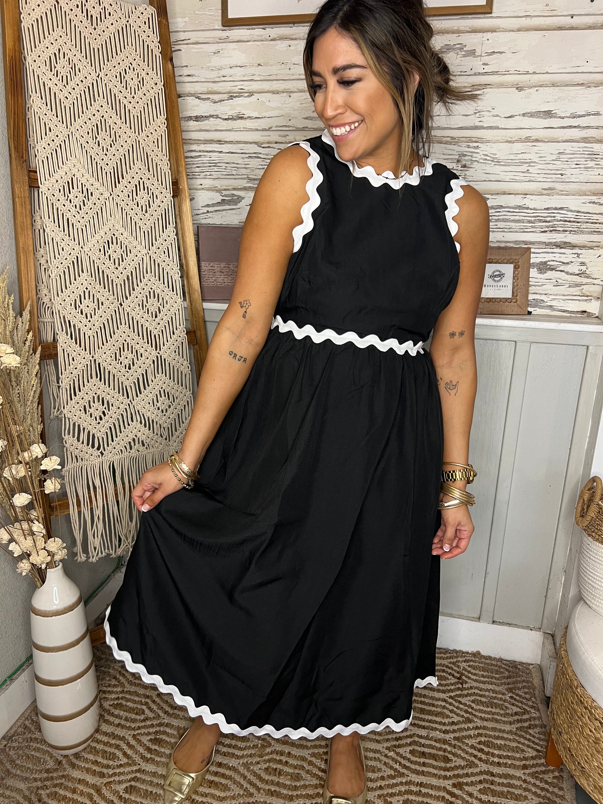 Ric Rac Detail Dress –