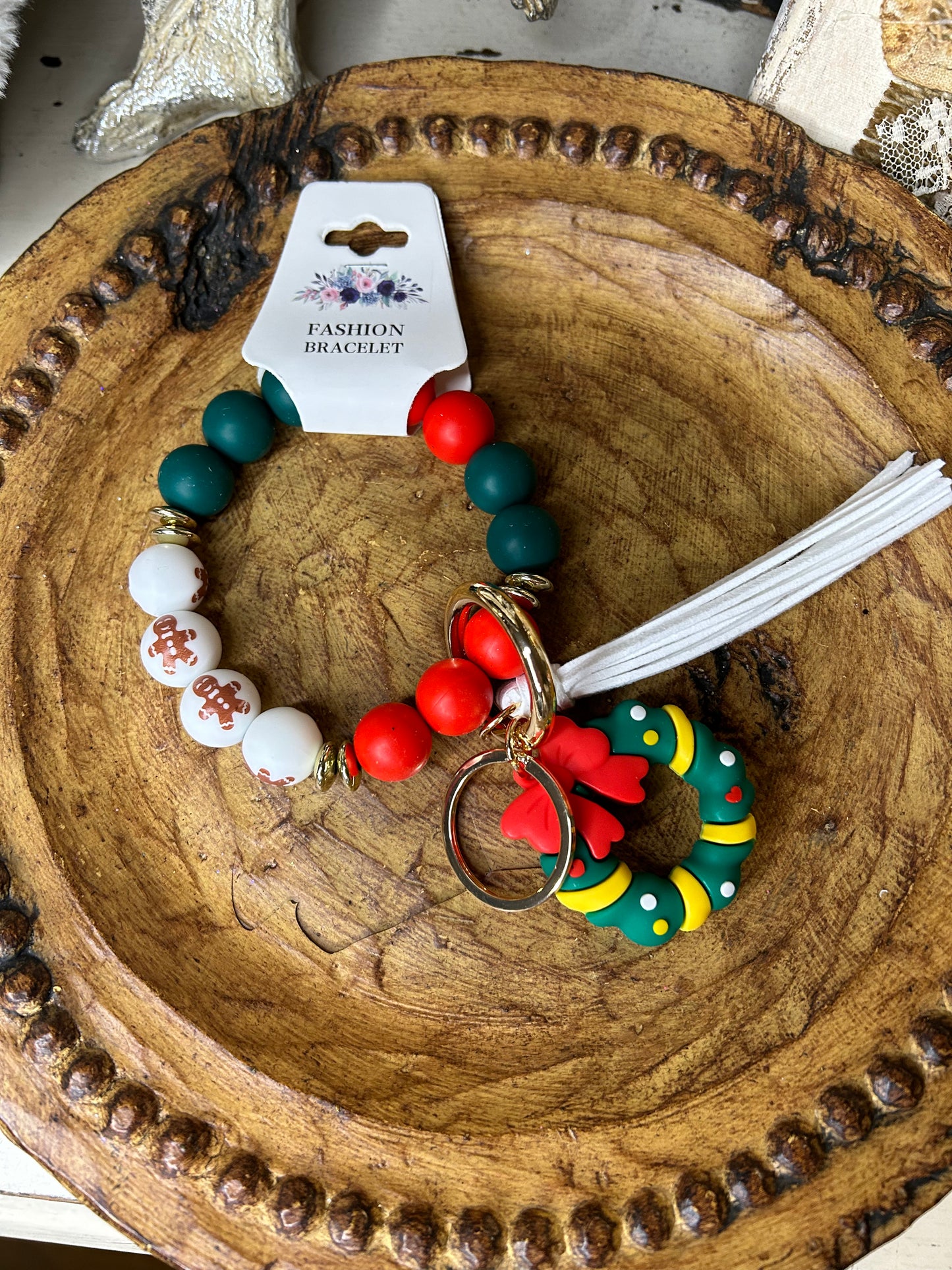 Christmas Wristlet Keychains