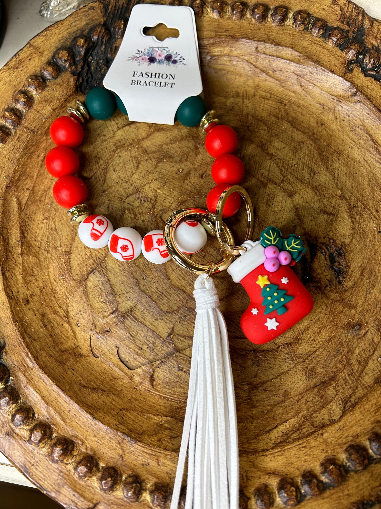 Christmas Wristlet Keychains