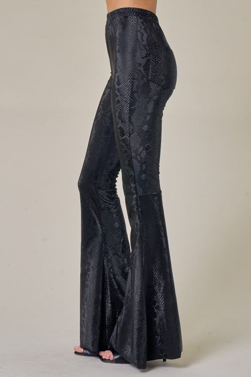 Lainey Faux Leather Snakeskin Pants