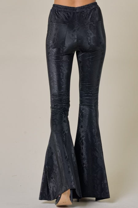 Lainey Faux Leather Snakeskin Pants