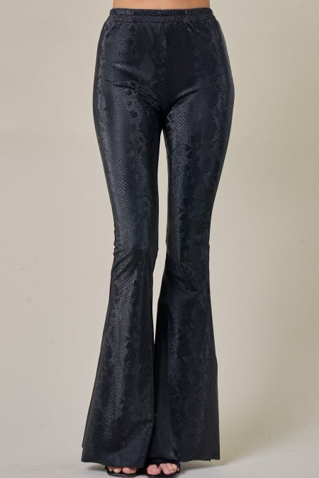 Lainey Faux Leather Snakeskin Pants