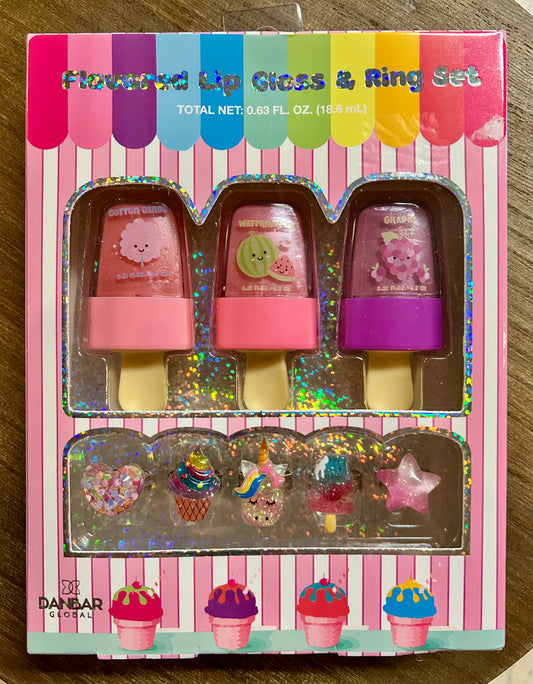 Lip Gloss and Ring Set