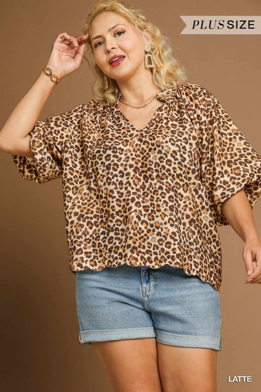 Leia Leopard Curvy Top