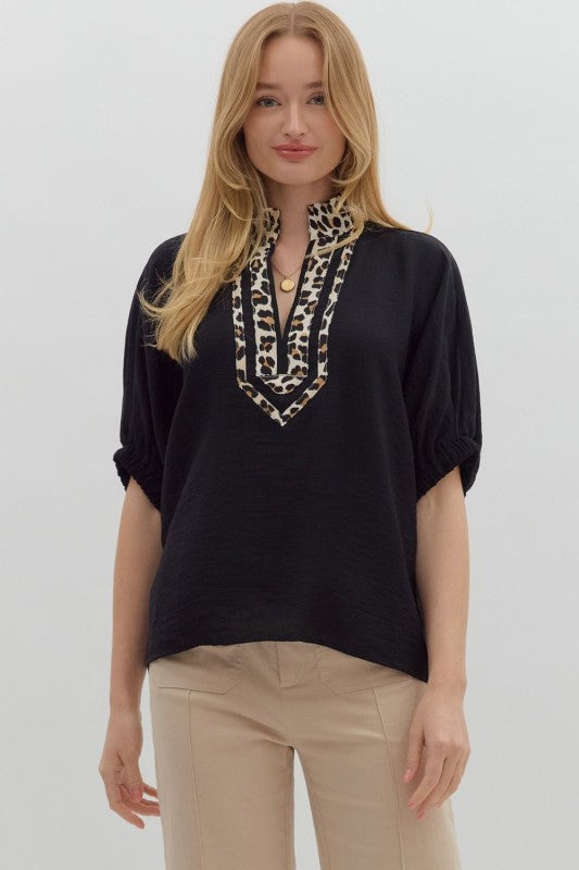 Lindsey Leopard Blouse