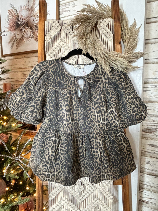 Jenny Leopard Top