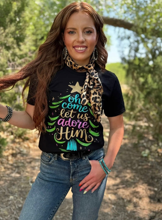 Oh Come Let Us Adore Him Tee