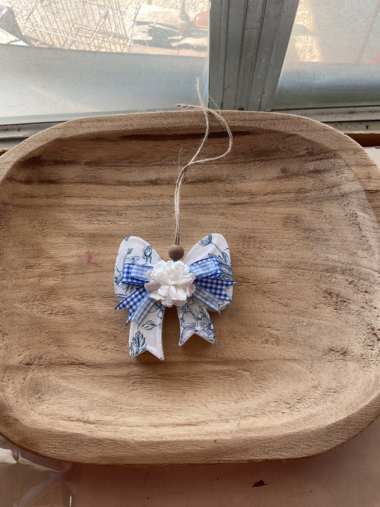 Blue Floral Bow Freshie