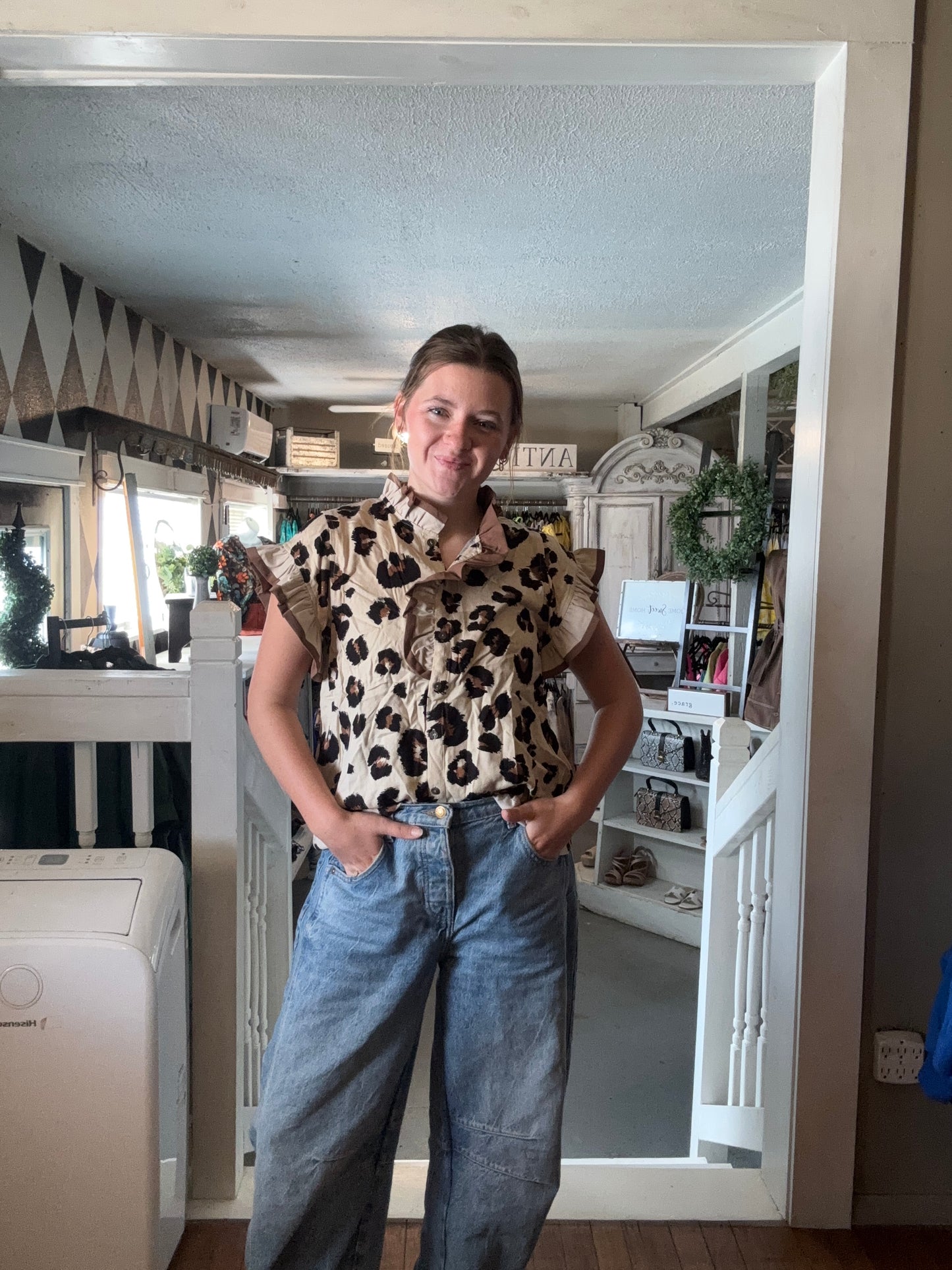 Olivia Animal Print Top