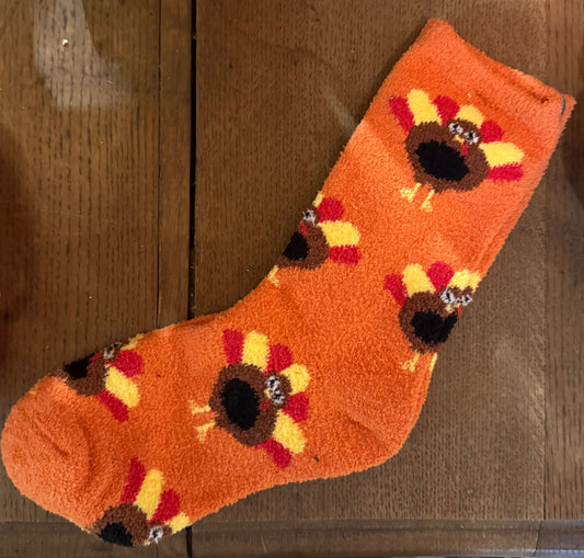 Turkey Fuzzy Socks