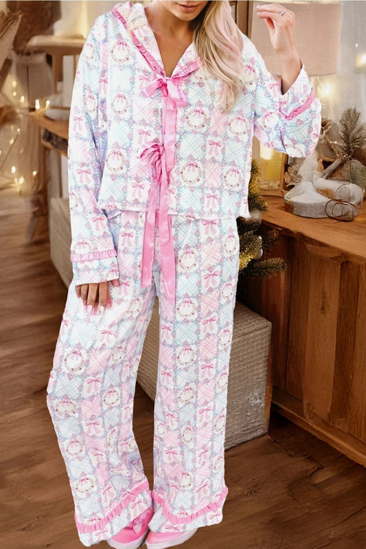 Pink Bow Pajama Set