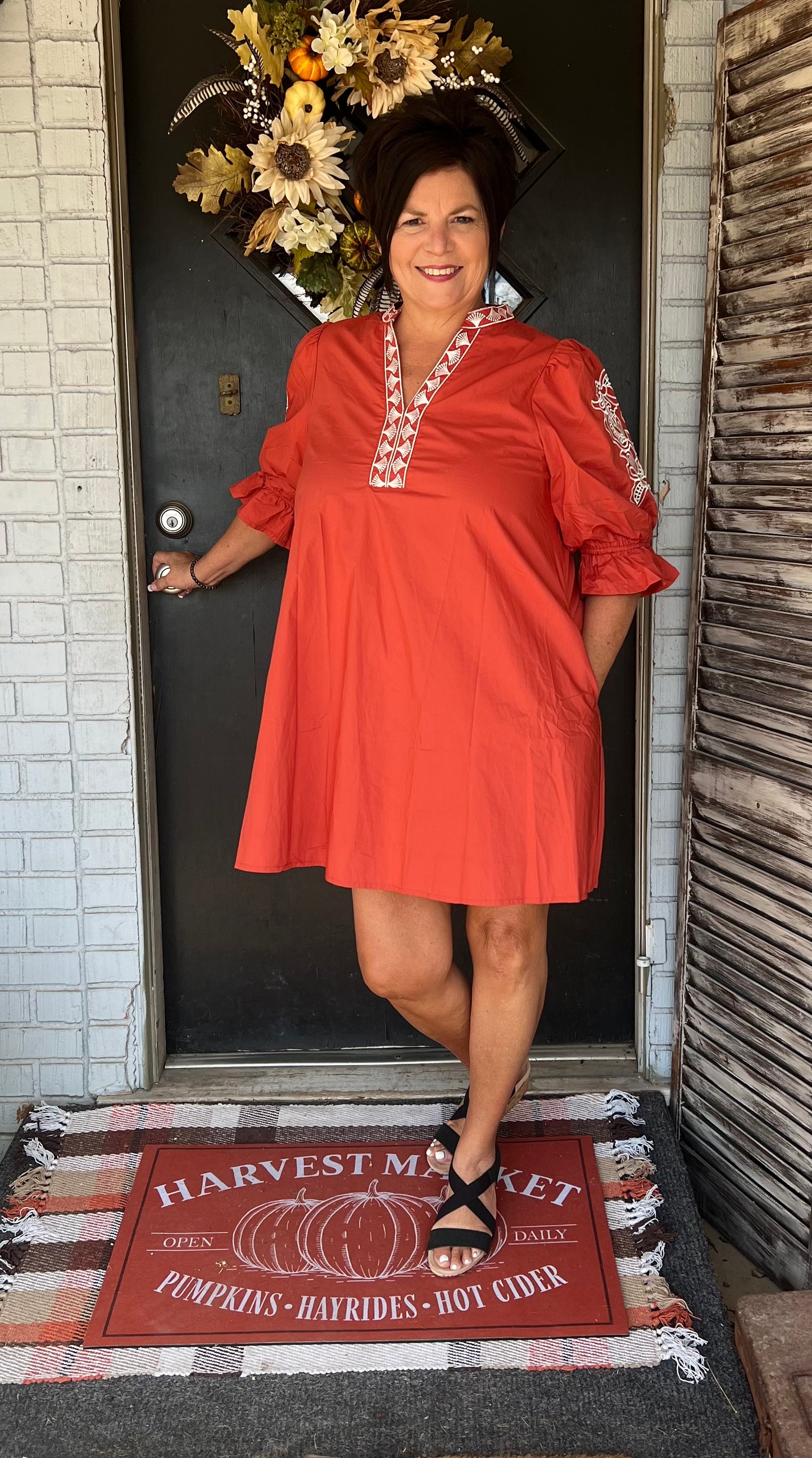 Autumn Embroidered Dress