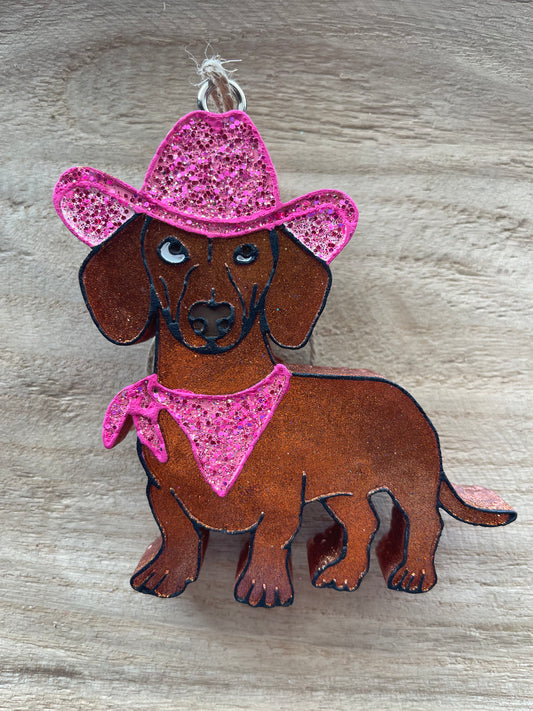 Sassy Cowboy Dachshund Freshie