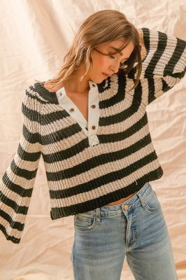 Emerie Stripped Knitted Sweater