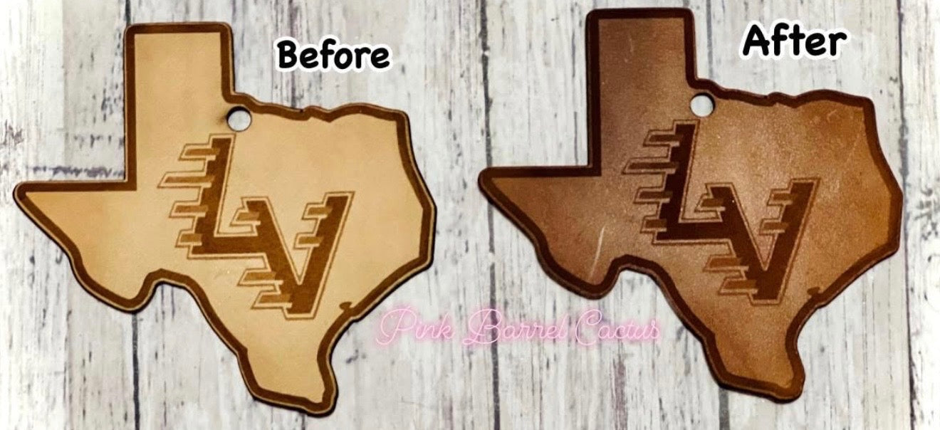 Coffee Cup Leather Freshie Set