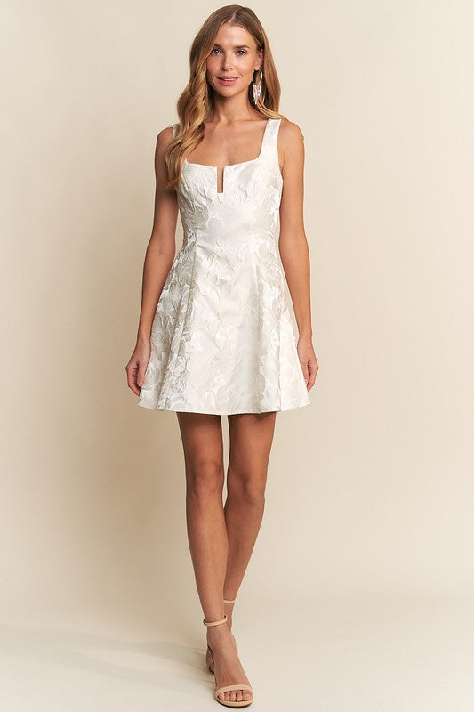 Sleeveless White Mini Dress