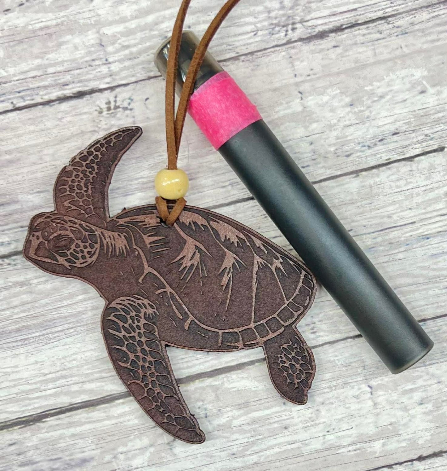 Sea Turtle Leather Freshie Set