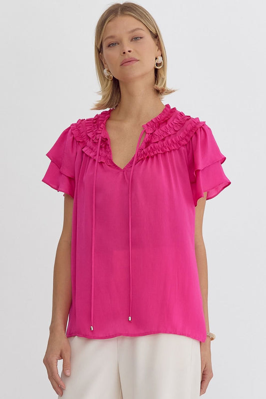 Emory Double Ruffle Blouse