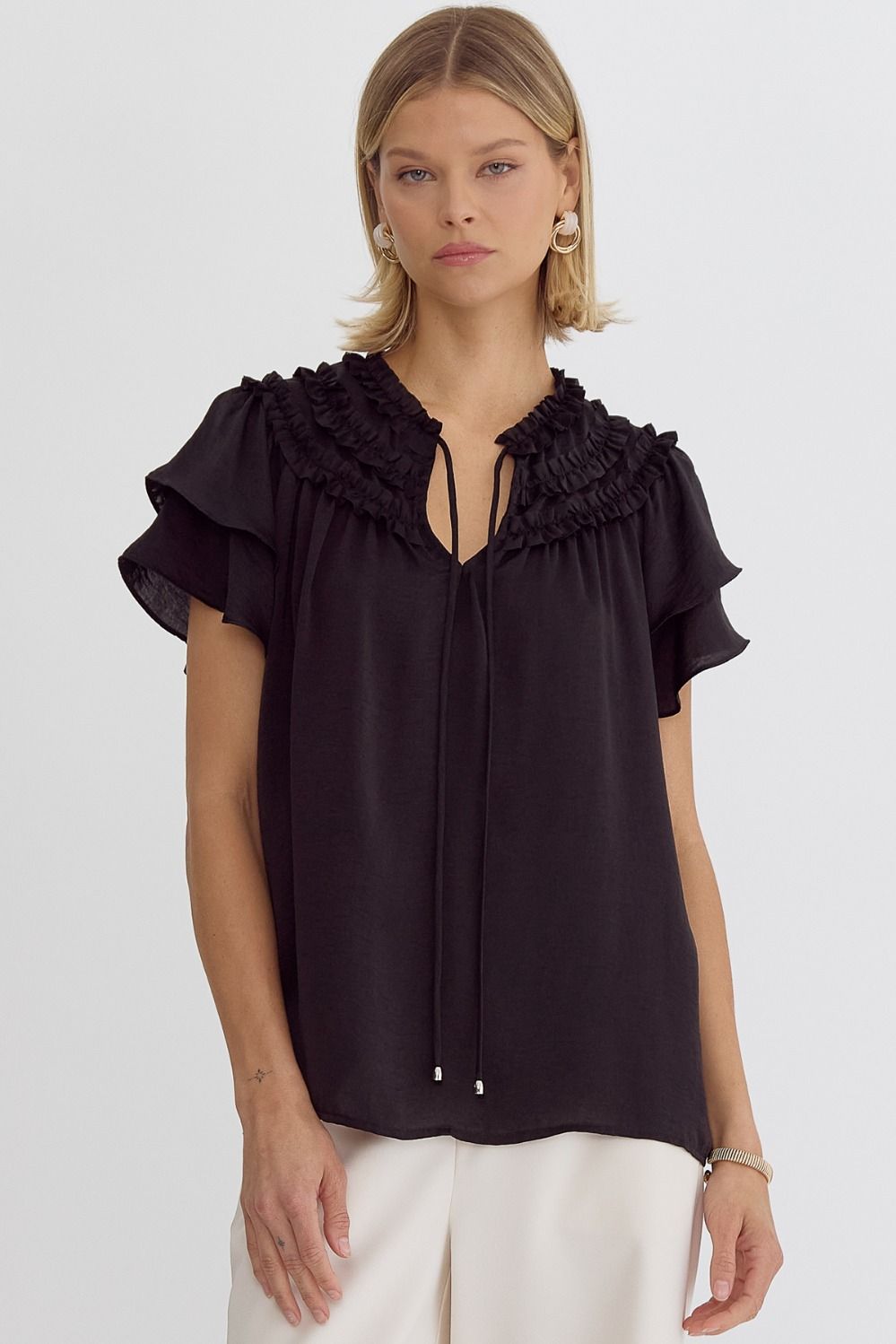 Emory Double Ruffle Blouse