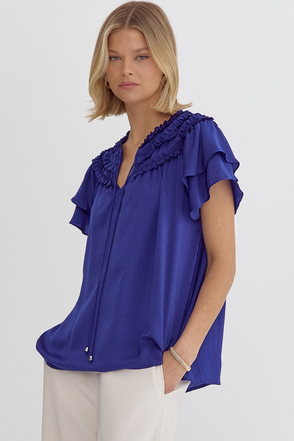 Emory Double Ruffle Blouse