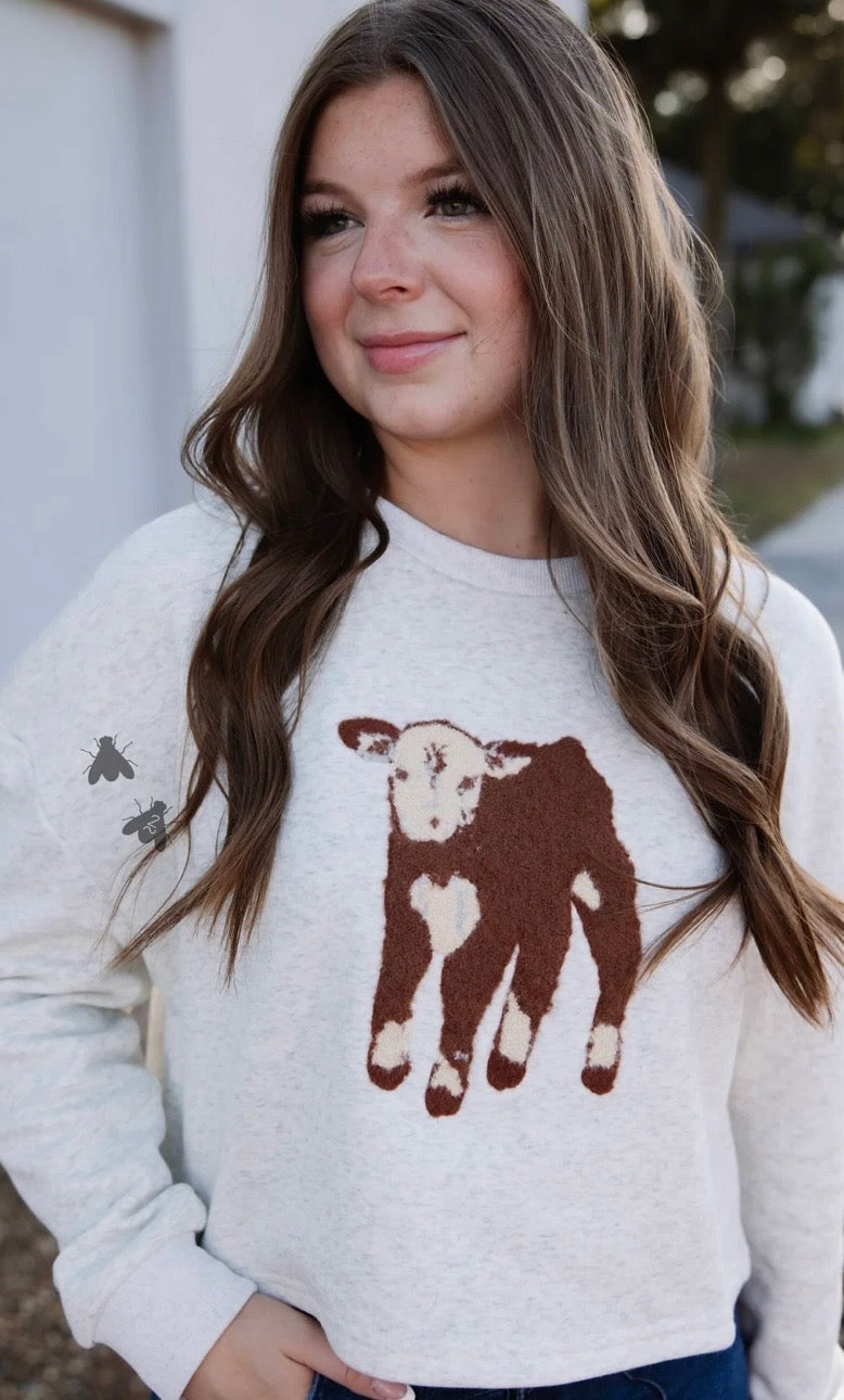 Calf Season cropped sweater