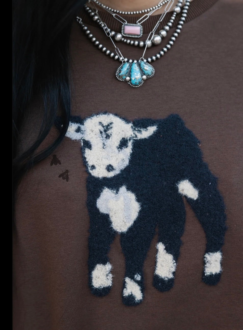 Calf Season cropped sweater