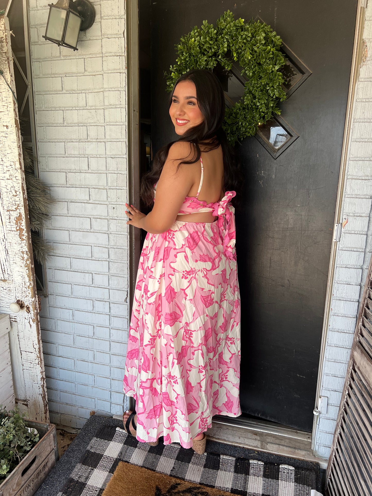 Poppy’s Pink Floral Maxi Dress