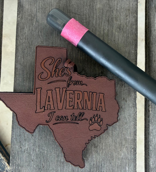 She’s From LaVernia Leather Freshie