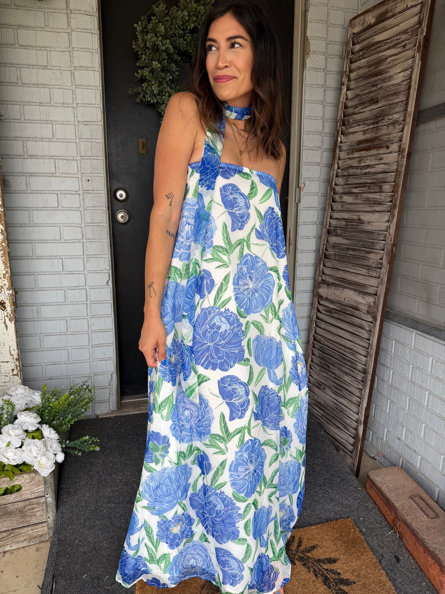Eden Blue Floral Dress