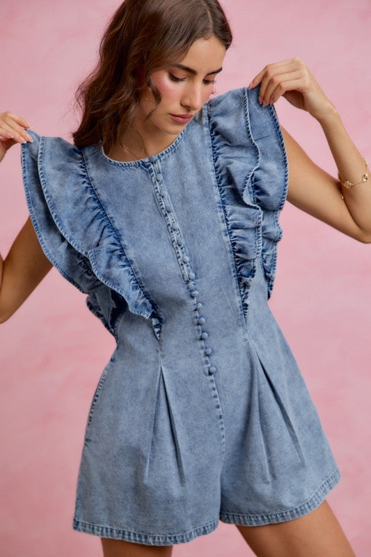 Sarah Jane Denim Romper