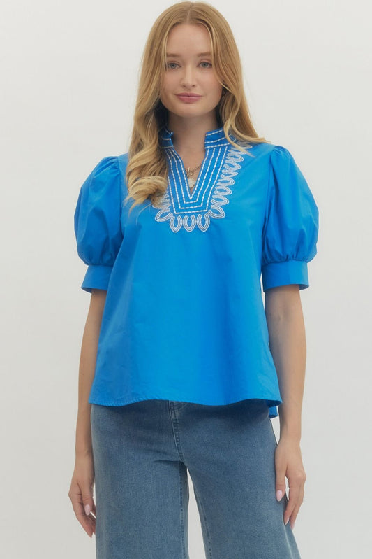 Lainey Embroidered Top