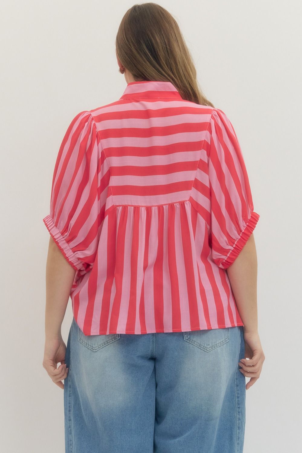Sabrina Striped Curvy Top