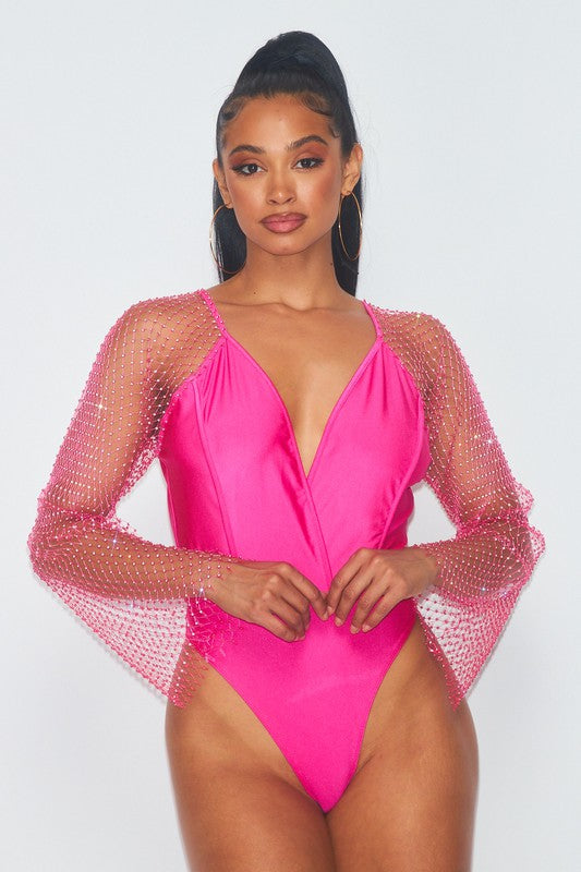 Boujee Cowgirl Bodysuit- Pink
