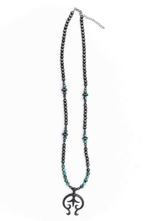 Navajo Pearl Charm Necklace
