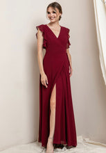 Load image into Gallery viewer, Cheryl Burgundy Maxi Drss
