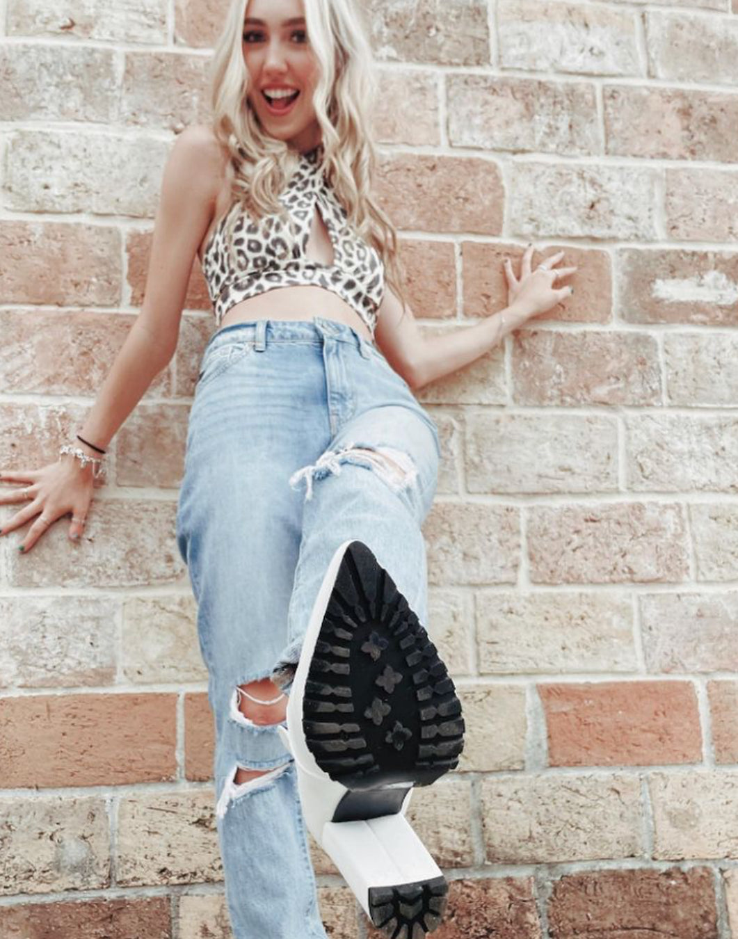Gwen Cheetah Wrap Top